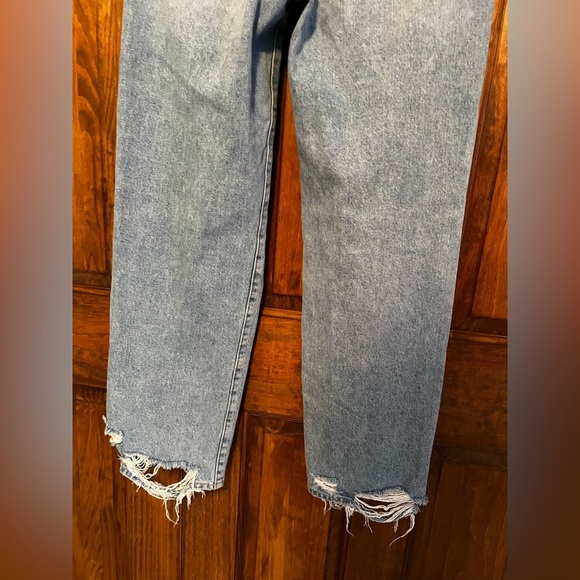 Lovers + Friends Ryan High Rise Distressed Straight Jean Sumner Light Wash Sz 29 - Picture 5 of 8